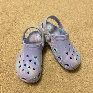 CROCS kids size 12- purple tie dye